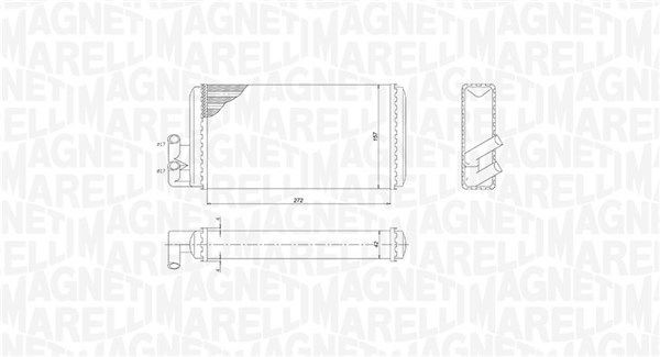 Радиатор печки (отопителя) Magneti Marelli 350218403000 цена, от 14.89 USD